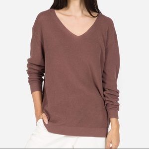 Everlane Cotton V-Neck Sweater Sz L